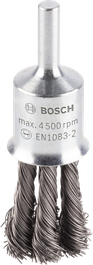 Escova de ponta grossa Bosch PRO Metal com arame nodoso.