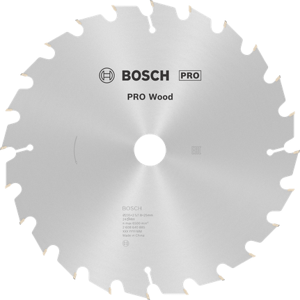 Lâmina de serra circular Bosch PRO Wood 235 mm para corte de madeira.