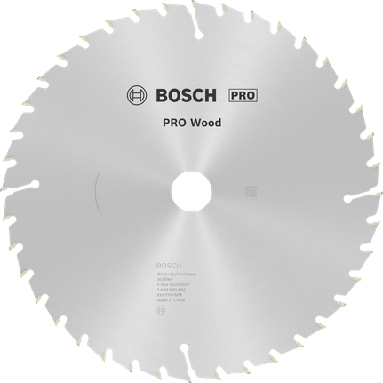 Lâmina de serra circular Bosch PRO Wood de 235 mm para cortes limpos em madeira.