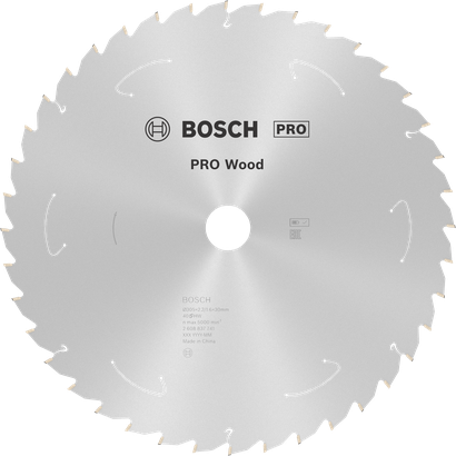 Lâmina de serra circular Bosch PRO Wood 305 mm T40 para marcenaria.