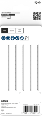 Lâminas de serra tico-tico Bosch PRO Wood Precise T344DP 152 mm 5 peças.