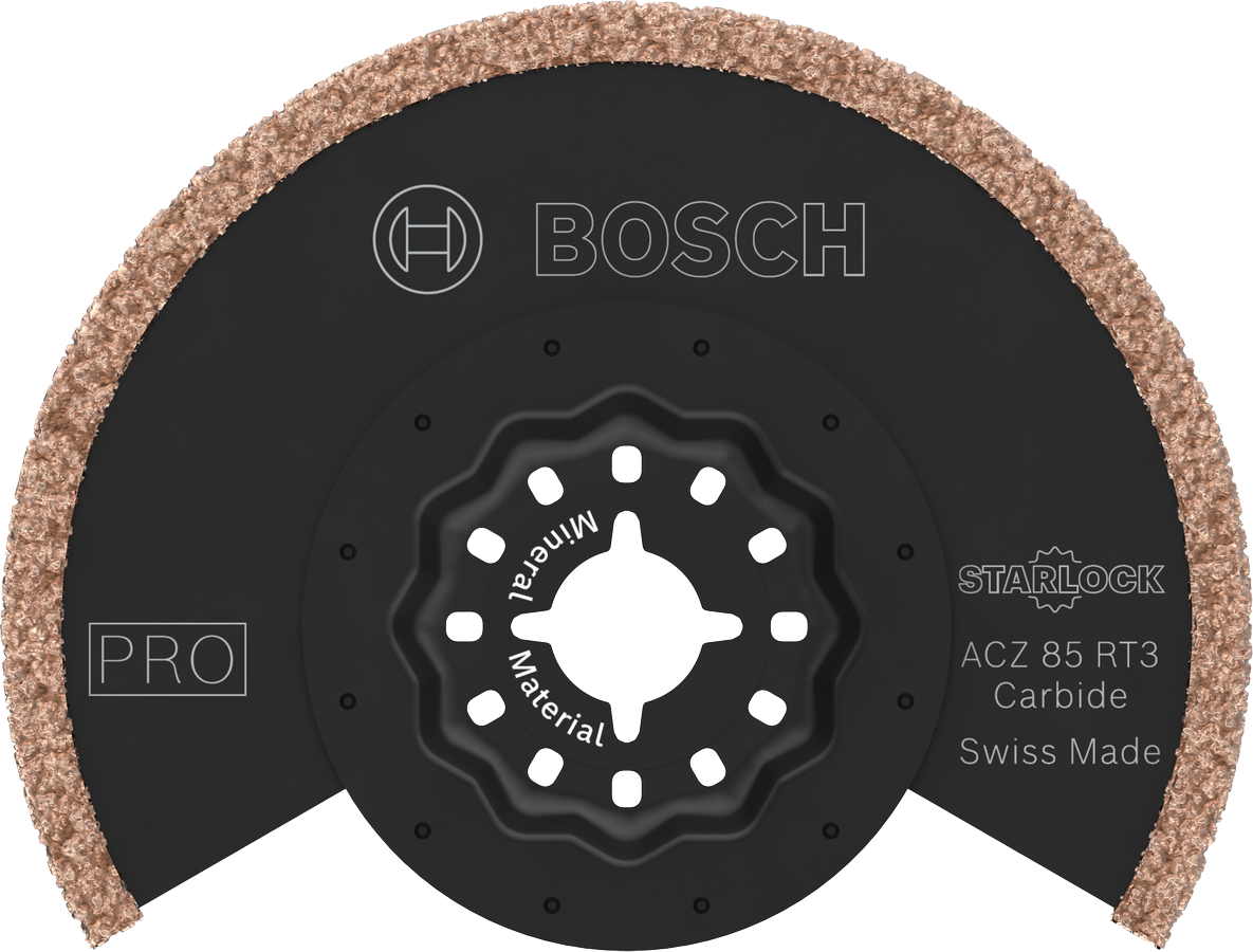 Lâmina de carboneto multiferramenta Bosch PRO ACZ 85 RT3, 85 mm.