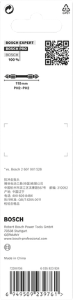 Brocas de impacto duplas Bosch PRO PH2 110 mm.