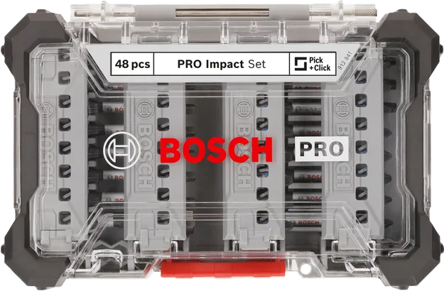 Conjunto de 48 pontas de chave de fenda de impacto Bosch PRO.