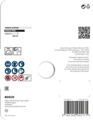 Disco diamantado cerâmico Bosch PRO 105 x 20 mm.