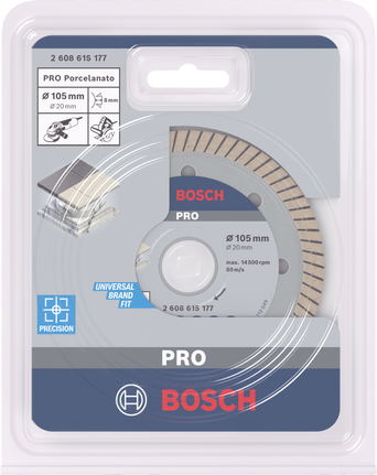 Disco de diamante cerâmico Bosch PRO 105×20 mm.
