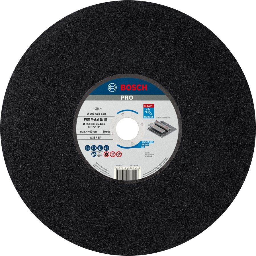 Disco de corte de metal Bosch PRO 350 mm para trabalhos em metal.