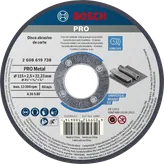 Disco de corte para metal Bosch PRO, 115 x 2,5 x 22,23 mm.