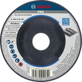 Disco de desbaste para metal Bosch PRO, 115 x 6 x 22,23 mm.