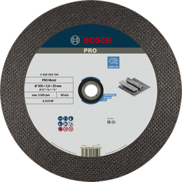 Disco de corte de metal Bosch PRO de 305 mm para corte de metal de longa duração.