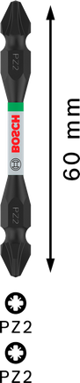 Broca de impacto dupla Bosch PRO PZ2 65 mm.