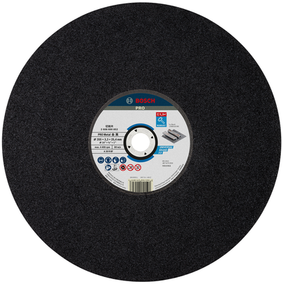 Disco de corte de metal Bosch PRO 355 mm para cortes universais de metal.