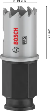 Serra copo Bosch PRO Sheet Metal PC Plus de 19 mm.