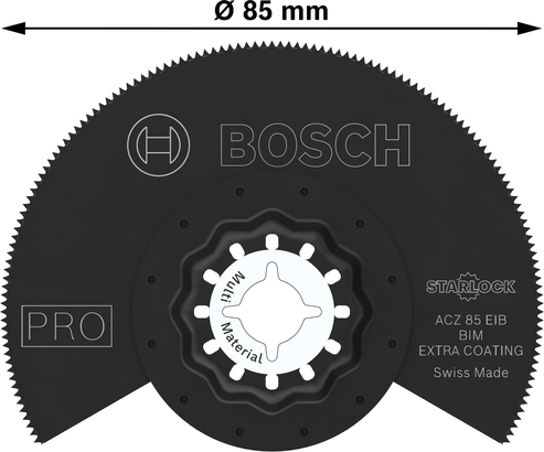 Lâmina multiferramenta Bosch PRO ACZ 85 EIB para corte, 85 mm.
