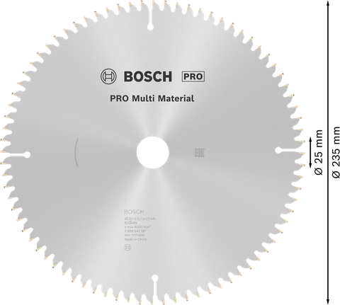 Lâmina de serra circular multimaterial Bosch PRO 235 mm.