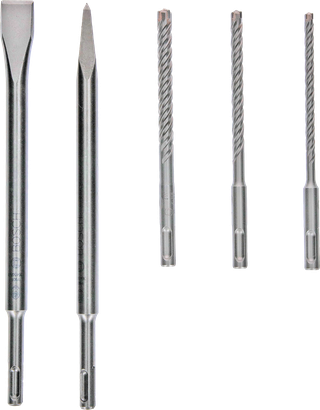 Conjunto de cinzel e broca Bosch PRO SDS plus-4C, 5 peças.