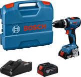 Conjunto de furadeira sem fio Bosch GSB 18V-65 com estojo.