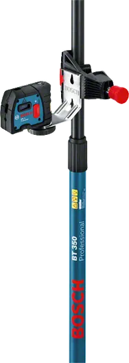 Vara telescópica Bosch BT 350 com ferramenta de nivelamento a laser.
