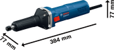 Lixadeira reta Bosch GGS 5 LS com 384 mm de comprimento.