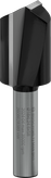 Fresa reta Bosch PRO com duas arestas de corte e 18 mm de diâmetro.
