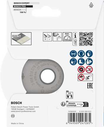 Disco de corte diamantado de cerâmica dura Bosch PRO 110 x 16/20 mm.