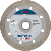 Disco de corte diamantado cerâmico duro Bosch PRO de 110 mm.