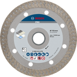 Disco de corte diamantado cerâmico duro Bosch PRO de 110 mm.