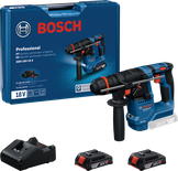 Conjunto de furadeira de martelo rotativo sem fio Bosch GBH 18V-18 X.