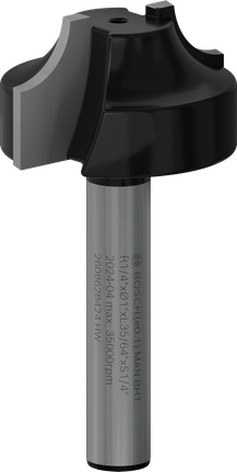 Broca de roteador Bosch PRO Ovolo com haste de 1/4 de polegada para bordas.