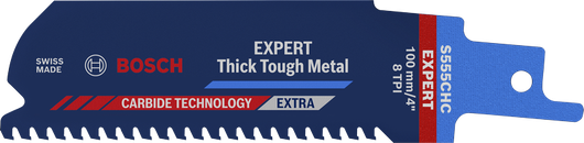 Lâmina de serra Bosch EXPERT Thick Tough Metal S 555 CHC para metal espesso.