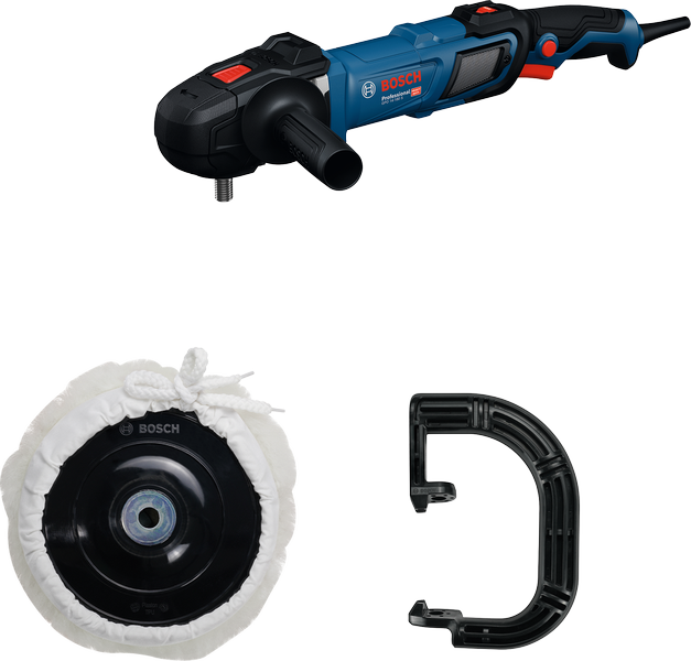 Polidora Bosch GPO 14-180 S com cabo e almofada de polimento.