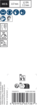 Pacote de lâminas de serra tico-tico Bosch EXPERT Wood T308B para limpeza de 2 lados.