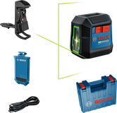Ferramenta de nivelamento a laser Bosch GLL 2-15 G com estojo.