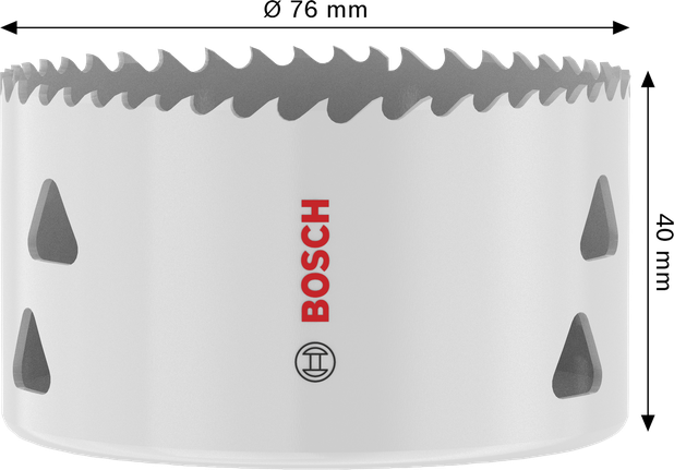 Serra copo rosqueada multimaterial Bosch 76 x 40 mm.