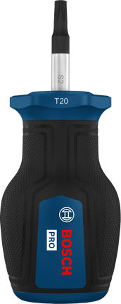 Chave de fenda Bosch PRO Stubby TX20 com cabo ergonômico.