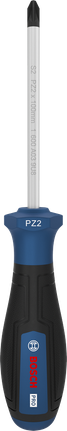 Chave de fenda Bosch PRO PZ2 x 100 mm com cabo ergonômico.