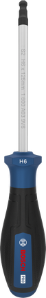 Chave de fenda Bosch PRO H6 x 125 mm com cabo ergonômico.