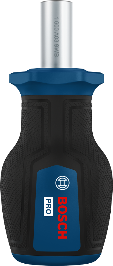 Chave de fenda Bosch PRO Stubby Bit com cabo ergonômico.