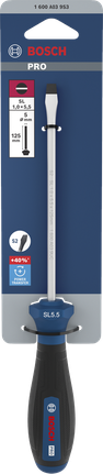Chave de fenda Bosch PRO SL 1,0 x 5,5 x 125 mm para parafusos de fenda.