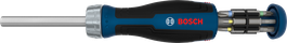 Chave de fenda com catraca Bosch e magazine de 12 bits.