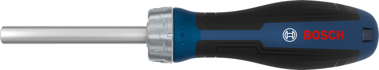 Chave de fenda com catraca Bosch e cabo ergonômico.