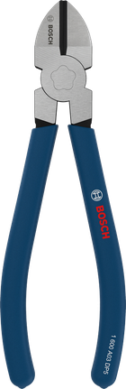 Alicate de corte diagonal Bosch de 160 mm com cabos revestidos antiderrapantes.