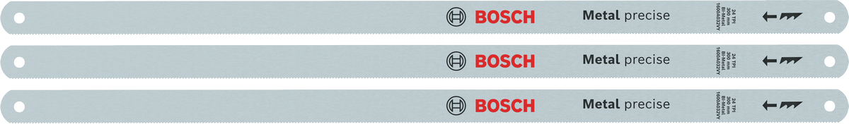 Lâminas bimetálicas Bosch para serra de arco de 300 mm com 24 dentes por polegada (3 unidades).