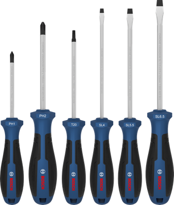 Screwdriver Set, PH/TX/SL, 6 pçs