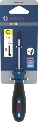 Chave de fenda Bosch PRO TX8 x 60 mm com aço S2.