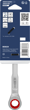 Chave combinada de catraca Bosch 12 mm em cromo-vanádio.