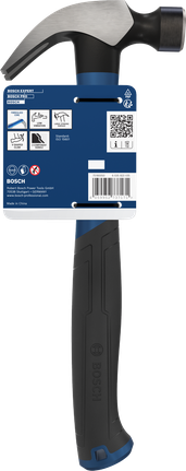 Martelo de unha Bosch de 454 g (16 oz) com cabeça curva em aço carbono.