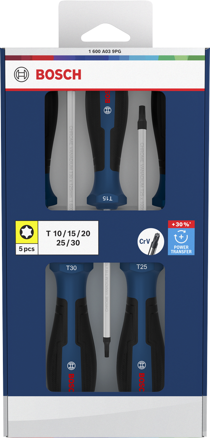 Screwdriver Torx Set, 5 pçs