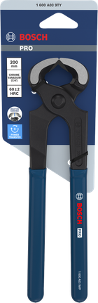 Alicate de carpinteiro Bosch PRO de 200 mm com cabos revestidos.