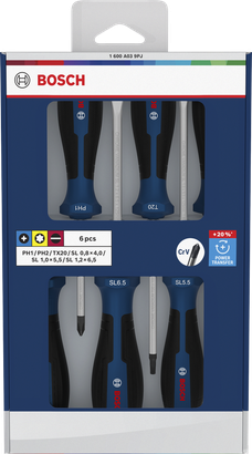 Screwdriver Set, PH/TX/SL, 6 pçs